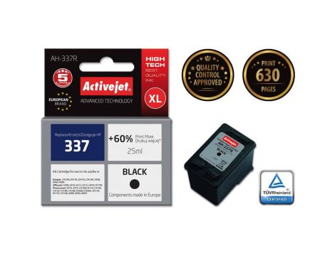Tusz Activejet AH-337R (zamiennik HP 337 C9364EE Premium 25 ml czarny)