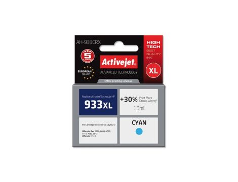 Tusz Activejet AH-933CRX (zamiennik HP 933XL CN054AE Premium 13 ml niebieski)