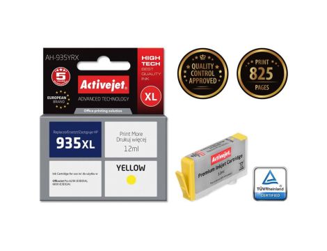 Tusz Activejet AH-935YRX (zamiennik HP 935XL C2P26AE Premium 12 ml żółty)