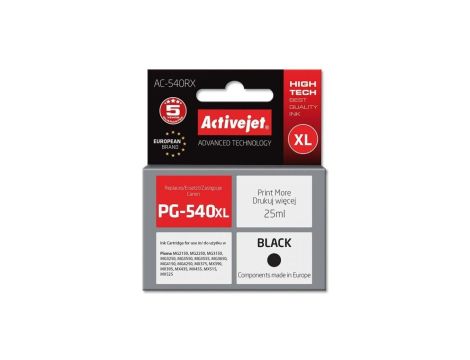 Tusz Activejet AC-540RX (zamiennik Canon PG-540XL Premium 25 ml czarny)