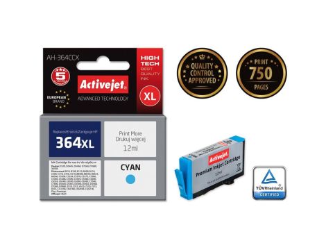 Tusz Activejet AH-364CCX (zamiennik HP 364XL CB323EE Premium 12 ml niebieski)