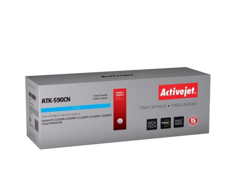Toner Activejet ATK-590CN (zamiennik Kyocera TK-590C Supreme 5000 stron niebieski)