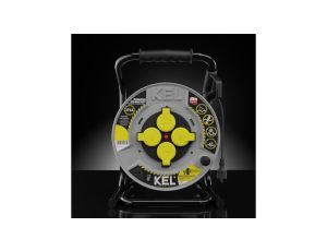 Przedłużacz bębnowy HAEVY LINE 50m H07RN-F 3x1,5 4xGS /+termik/ 16A IP44 żółty