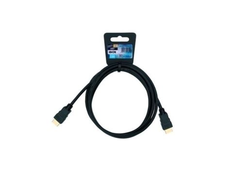 Kabel IBOX FULLHD HD01 1,5M 1.4V 13C+1 ITVFHD0115 (HDMI M - HDMI M 1,5m kolor czarny)