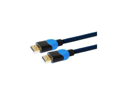 Kabel SAVIO GCL-02 (HDMI M - HDMI M 1,8m kolor czarno-niebieski)