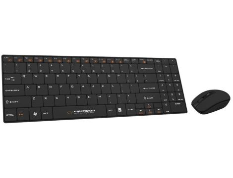 Zestaw klawiatura + mysz Esperanza EK122K (USB 2.0 (US) kolor czarny laserowa)