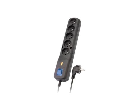 Listwa przeciwprzepięciowa Lestar LV 530W 5,0m (5 x VDE 10 A 5m kolor czarny)