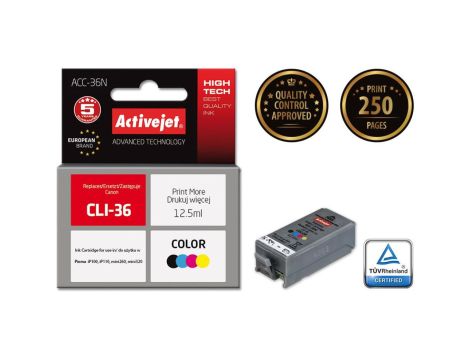 Tusz Activejet ACC-36N (zamiennik Canon CLI-36 Supreme 12.5 ml kolor)