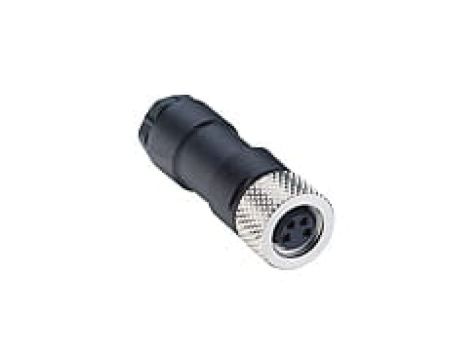 Złącza do samokonfekcjonowania M8 żeńskie 4-pinowa gwintowane montaż ze złaczami lutowanymi RKMC 4