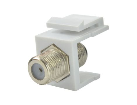 Moduł keystone typu F gniazdo dwustronne białe Mediabox NEKU