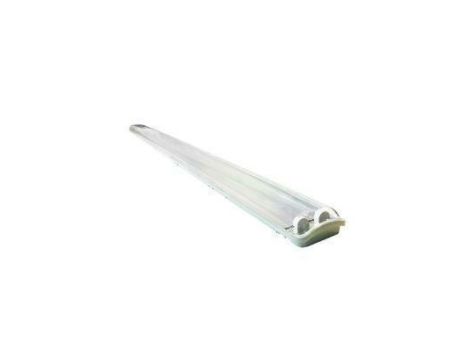 Oprawa hermetyczna pod 2 świetlówki LED T8 1200mm 2x36W IP65 PS/ABS z odbłyśnikiem zasilanie jednostronne LUX02769