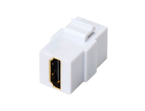 Moduł keystone typu HDMI gniazdo dwustronne białe NEKU