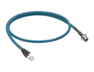 Kabel z gniazdem EtherNet/IP gniazdo M12 4-pinowe kodowanie D RJ45 24 AWG TPE J224TPESTPU03.0M