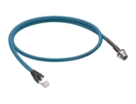 Kabel z gniazdem EtherNet/IP gniazdo M12 4-pinowe kodowanie D RJ45 24 AWG TPE J224TPESTPU03.0M
