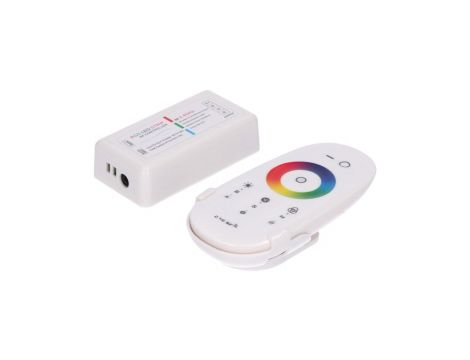 Sterownik LED RGB 3x6A touch RF biały komplet pilot+uchwyt 12-24v Prescot