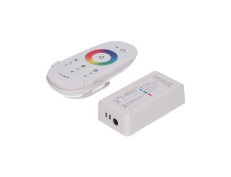 Sterownik LED RGBW 4x6A touch RF biały komplet pilot+uchwyt 12-24V Prescot