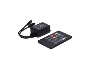 Sterownik LED RGB 3x2A Music 20-key IR czarny 12-24V Prescot