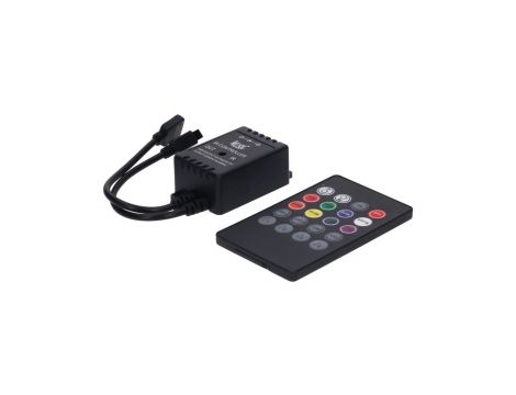 Sterownik LED RGB 3x2A Music 20-key IR czarny 12-24V Prescot