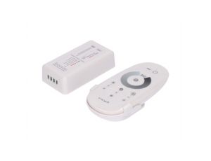 Sterownik LED Mono 1x18A touch biały komplet pilot+uchwyt 12-24V Prescot