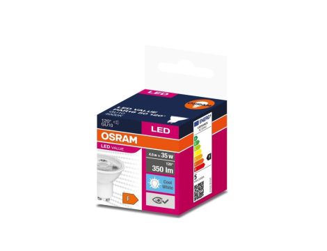 Żarówka LED VALUE PAR16 35 GU10 4,5W 350lm 4000K 840 120st. 4058075198708