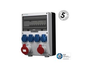 Rozdzielnica budowlana zabezpieczenia Siemens pTD-S/FI 32A 16A 4x230V gniazda Mennekes Schuko Doktorvolt 4869