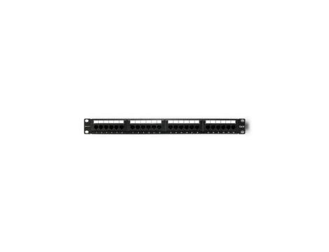 Qoltec Patch panel RACK 24 porty kat.6 UTP Czarny