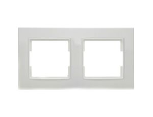 Ramka podwójna pozioma biała - Argo 9302H
