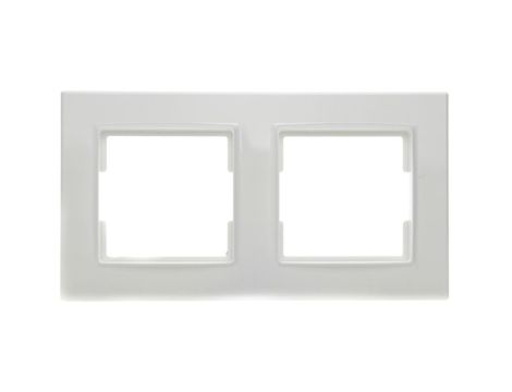 Ramka podwójna pozioma biała - Argo 9302H