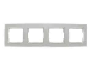 Ramka poczwórna pozioma biała - Argo 9304H