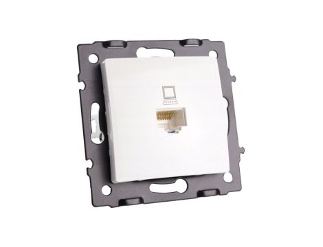 Gniazdo komputerowe RJ45 klasa 5E białe - Argo 9035