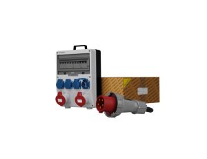 Rozdzielnica budowlana z kablem i wtyczką 63A TD-S/FI SKH 2x32A 4x230V Doktorvolt 0038