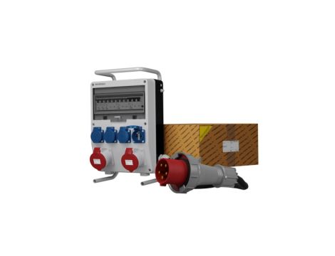 Rozdzielnica budowlana na stojaku z kablem TD-S/FI SKHU 2x32A 4x230V Doktorvolt 0199