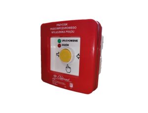 Przycisk ppoż. p/t 2 tory prądowe 12A NC-NC przyciskowy diody czerw/ziel 230V AC/230V AC PPWPp-3 B/4 904560