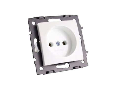Gniazdo pojedyncze bez uziemienia b/u białe 16A 250V - Argo 9022