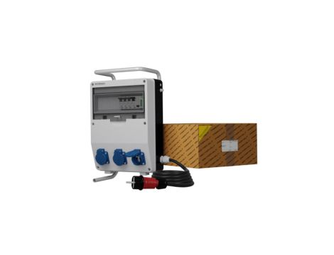 Rozdzielnica budowlana na stojaku z kabelem i licznikiem zużycia energii TD-S/FI SKH 3x230V Doktorvolt 0472