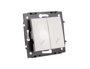 Łącznik włącznik schodowy podwójny biały - Argo 9045