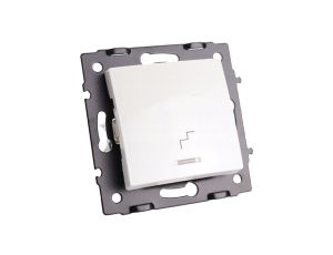 Łącznik włącznik schodowy z podświetleniem biały - Argo 9125