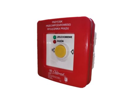 Przycisk ppoż. p/t 4 tory prądowe 12A NO-NO samoczynny diody czerw/ziel 230V AC/230V AC PPWPp-5s A/4 904563