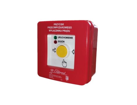 Przycisk ppoż. n/t 4 tory prądowe 12A NC-NO przyciskowy diody czerw/ziel 24VDC/24V DC PPWP-4 B/1 901431