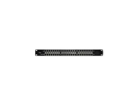 Qoltec Patch panel RACK 48V 24 porty Passive PoE Injector Czarny