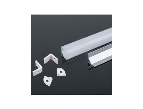 Profil kątowy aluminiowy Biały do taśm LED 12mm 2000x15,8x15,8mm 3369