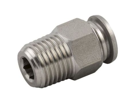 Adapter gwintowany prosty gwint – rura, 20 barów