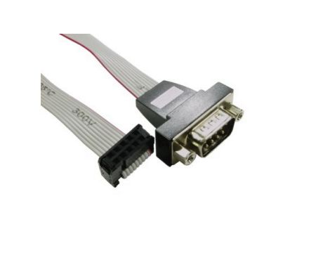 Kabel szeregowy, długość 300mm, złącze A: 10-stykowe IDC męskie, złącze B: Złącze D9-stykowe męskie