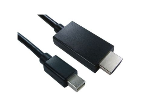 Zespół cyfrowych kabli wideo i monitorowych 3m Mini DisplayPort to Wtyk HDMI Czarny