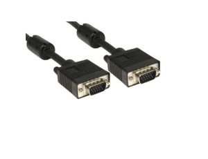 Zespół cyfrowych kabli wideo i monitorowych 0.5m Męskie złącze VGA/SVGA to Męskie złącze VGA/SVGA Czarny