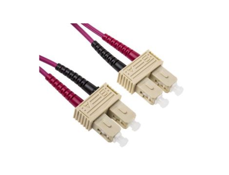 Kabel światłowodowy, średnica: 900m, OM4 Wielomodowy, Fioletowy, SC/SC