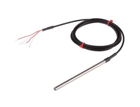 Termopara typ PT 100, -50C do +250C 125mm kabel 2m, Stal nierdzewna