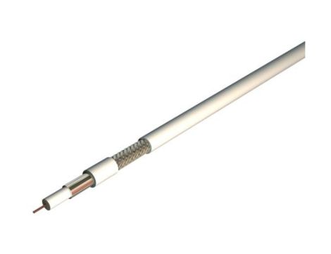 Kabel koncentryczny, 100m, 17VATCAPH1, Polichlorek winylu PVC, Biały Bez zakończenia Bez zakończenia 100m, RS PRO Bez