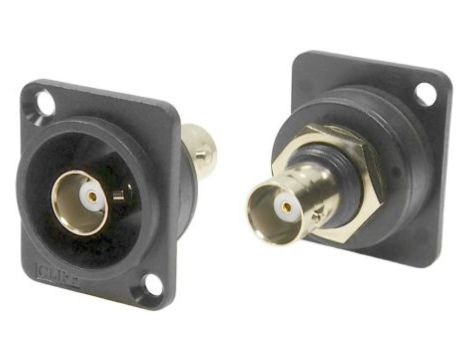 Złącze BNC, 50, Żeńskie, męskie, Śruba, Montaż na panelu