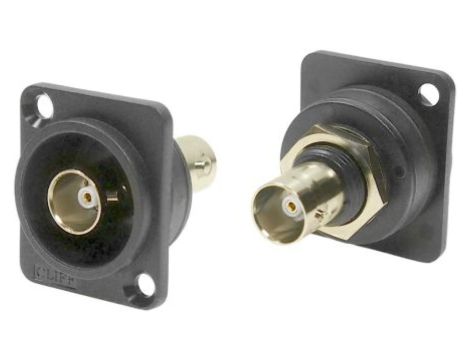 Złącze BNC, 75, Żeńskie, męskie, Śruba, Montaż na panelu